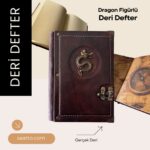 El Yapımı %100 Gerçek Deri Defter - Ejderha Özel Tasarım