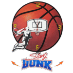 Smaç Tasarımlı Basketbol Duvar Saati - El Yapımı Sarkaçlı NBA Temalı Spor Saati