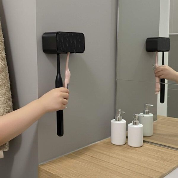 4'lü Duvara Monte Diş Fırçası Tutucu - 3D Baskı PLA Banyo