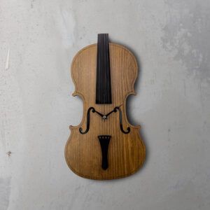 Çello Duvar Saati - Katmanlı Kayın Kaplama ve Altın Ayna Detaylı Saatto