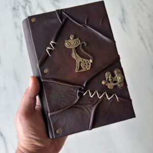 El Yapımı %100 Gerçek Deri Günlük Defter - Şamua Kağıt Özel Tasarım Hatıra Defteri