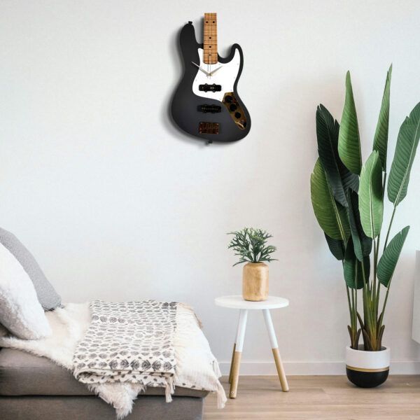 Elektro Gitar Duvar Saati - El Yapımı Müzik Temalı Dekoratif Saatto