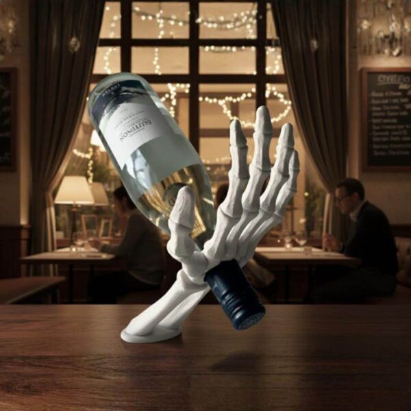 Gotik İskelet El Şişe Tutacağı - Korku Temalı Dekoratif Bar Aksesuarı