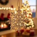 3D Baskı Noel Kar Tanesi Dekorasyon Seti - 4 Farklı Model 10 Adet PLA Süs